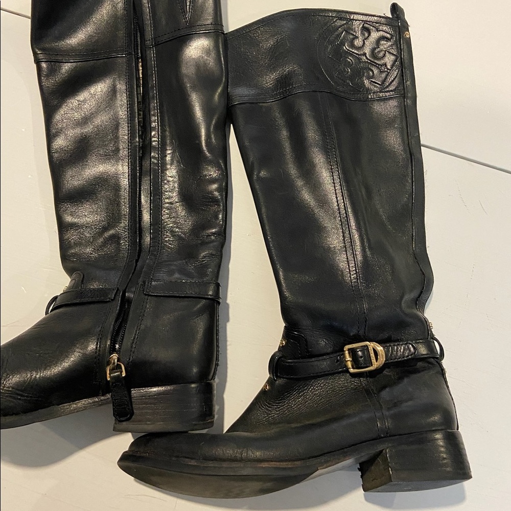 Tory Burch black riding boots